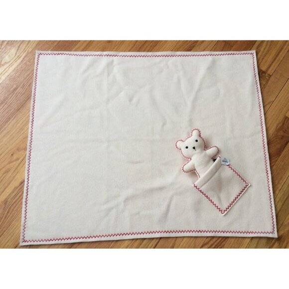 NWT Old Navy Baby Fleece Blanket Security Lovey Bear Rattle Boy Girl Unisex NOS - Picture 1 of 4